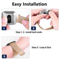 thumbnail image 2 of KONEE Band Compatible with Fitbit Versa 3, Sense, Stainless Steel Replacement Wistband, Adjustable Magnetic Closure Metal Mesh Milanese Loop Bracelet Straps for Women - Rose Gold, 2 of 8