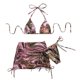 thumbnail image 2 of Traje baño cuello halter para mujer 3 piezas con falda envolvente traje baño, traje baño triangular, 2 of 3