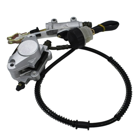 LABLT Rear Hydraulic Disc Brake Master Cylinder Caliper Assembly with Brake Pads Replacement for 150cc 250cc Quad Dirt Bike ATV