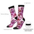 thumbnail image 4 of Disketp Orchids Flowers Unisex Crew Socks Lightweight Breathable Ventilation Ankle Socks, Mid-calf socks for Daily, 4 of 6