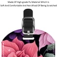 thumbnail image 4 of Square 2Pack PU Leather Flower Cruise Luggage Tag with Privacy Cover and Name ID Tag for Travel Handbags Backpacks Luggage Tags, 4 of 6