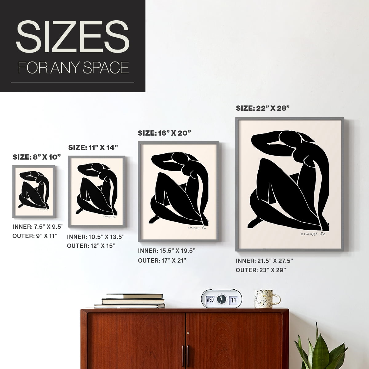 Matisse CCVII in Solid Wood 8 x 10 Framed Print