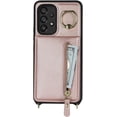thumbnail image 6 of Samsung Galaxy A53 5G Case with Card Holder for Women, Galaxy A53 5G Phone Case Wallet with Strap Credit Card Slots Crossbody with Kickstand Zipper Shockproof Case for A53 5G - Rose Gold, 6 of 18