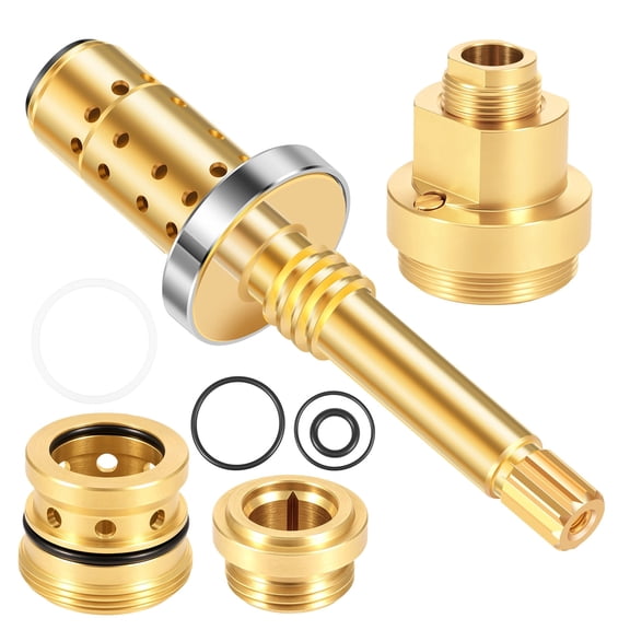 Shower Valve Assembly Part Kit Fit for Symmons Temptrol Tub Shower System Brass Valve Rebuild Replacement Kit with TA-10 Spindle TA-4 Seat T-12A Cap