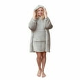 thumbnail image 3 of Hoodie Blanket Sweatshirt Oversized Sherpa Wearable Blanket Warm Fleece Pullover, 3 of 4