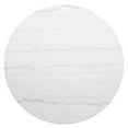 thumbnail image 3 of Coaster Jason Table Basse Ronde à Plateau en Marbre Blanc avec Base Tambour, Couleur Charbon, 3 of 7