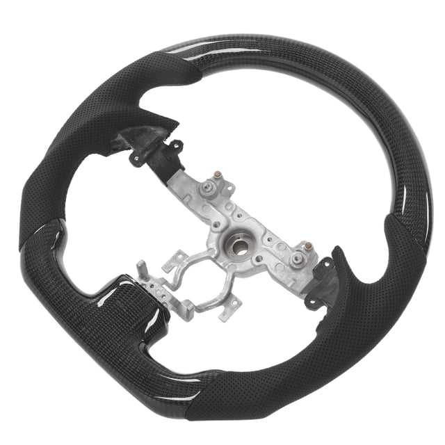 Flat Bottom Steering Wheel, Heat Tolerance Steering Wheel Replacement For G37 G37x G25 G35 Q40 For Auto Parts