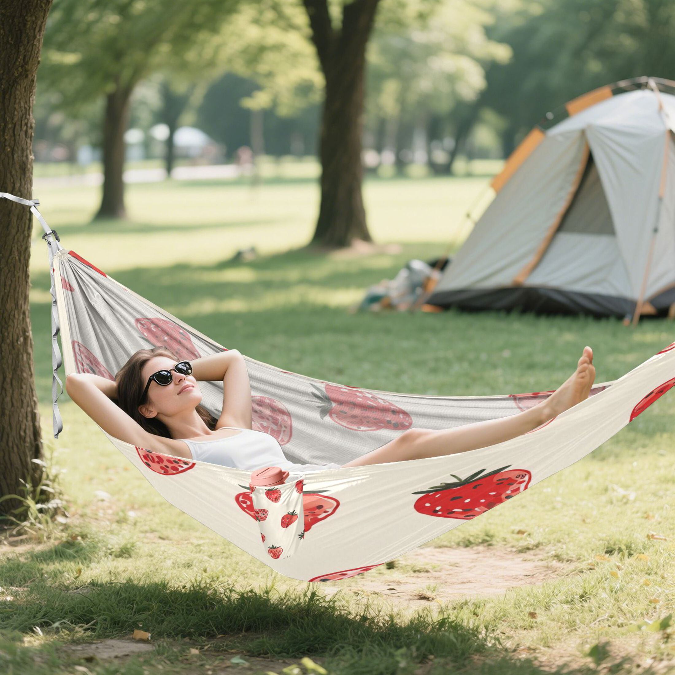 Hammock Camping Hammock Nylon Portable Hammock Travel Camping Hammock Small Strawberry