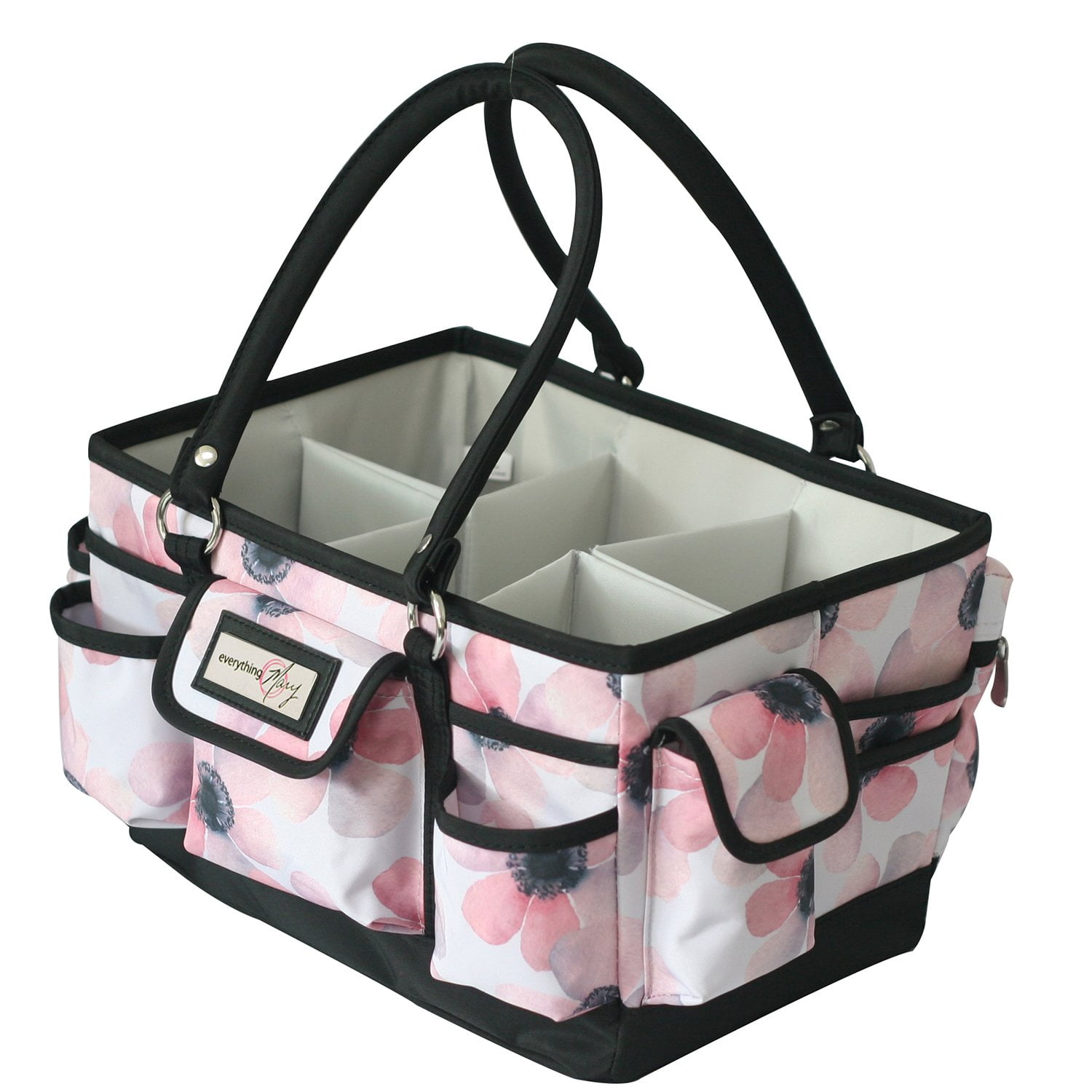 Everything Mary White Flower Deluxe Store and Tote - Storage Craft Bag Organizer for Crafts ...