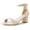 Nude Vegan Patent, variant on Daisy Nude Block Heel Sandals for Women, Ankle Strap Block Heel Open Toe Dress Shoes - Chunky Heels
