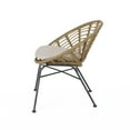 thumbnail image 5 of Itzel Outdoor Wicker Dining Chairs with Cushions, Set of 2, Light Brown and Beige, 5 of 8