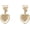 Heart Clip-on, variant on Gold Color Stone Round Teardrop Heart Shape Clip on Earrings for Women Fashion No Pierced Earrings