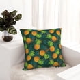 thumbnail image 5 of Wukai Pineapples with Palm Leaves Premium Polyester Fleece Pillow Covers with Hidden Zipper Closure,Luxuriously Soft and Durable-18"x18", 5 of 7