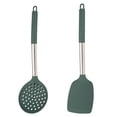 thumbnail image 1 of El sistema a prueba de calor del utensilio de cocina 2Pcs, BPA libera, utensilios de cocina antiadherentes con la manija del acero inoxidable, 1 of 5