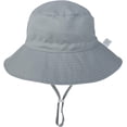 thumbnail image 3 of LinYooLi Wide Brim Bucket Hat for Kids Spring Summer Outdoor Sun Protection Headwear Baby Boy Windproof Rope Fisherman Hat, 3 of 8