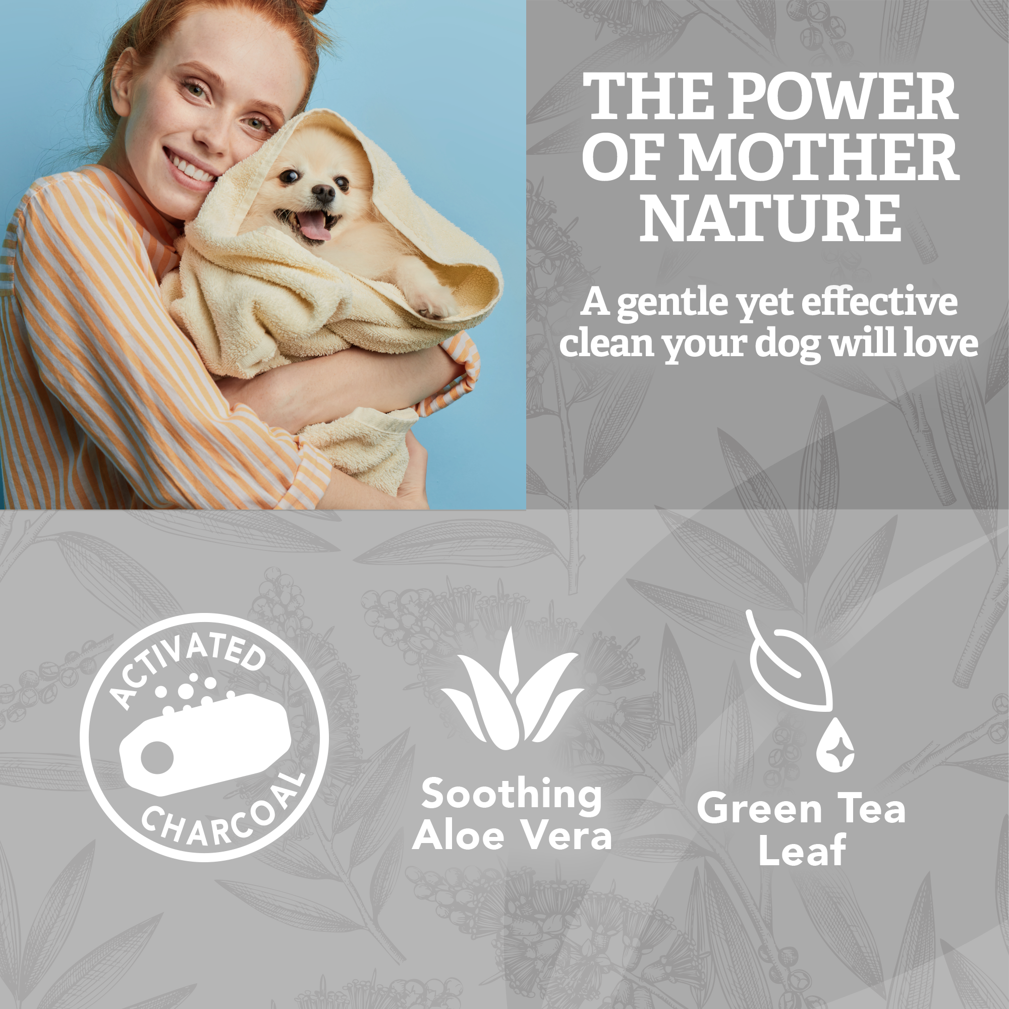 Natural Care Charcoal Dog Shampoo Light Herbal Scent photo 5