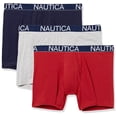 thumbnail image 1 of Boxers tipo bóxer Nautica para hombre, paquete de 3, algodón stretch, 1 of 1