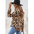 thumbnail image 1 of ABPHQTO Camisa de mujer con estampado de leopardo y cuello vuelto, 1 of 5