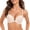 Beige, variant on Women's Push Up Bra Racerback Front Closure Criss-Cross Padded T-Shirt Bras Underwire Add Cup, White 36B