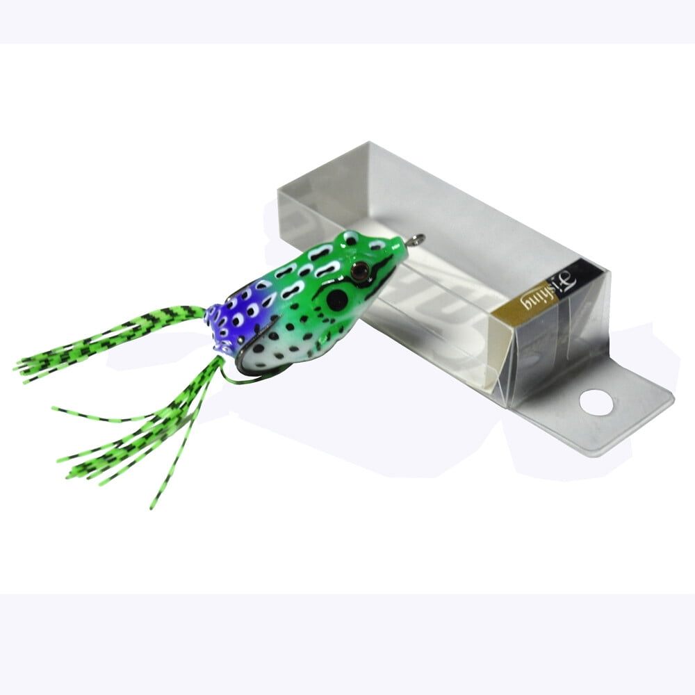 60Pcs Hollow Body Rubber Frog Fishing Lures Topwater Kit 5.5cm With Box 12 Colors