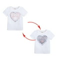 thumbnail image 2 of Odeerbi Baby Boy Girl Clothes Toddler Outfit Fashion Cotton Funny Discoloration Flip Heart Sequins Pattern Top T-shirt White, 2 of 9