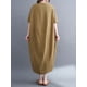 thumbnail image 2 of Vestido suelto de mujer con bolsillos Medias mangas Vestido de playa de vacaciones CACAGOO Vestido, 2 of 7
