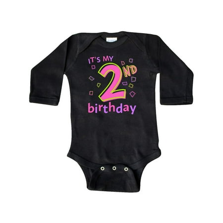 

Inktastic It s my Second Birthday Gift Baby Boy or Baby Girl Long Sleeve Bodysuit
