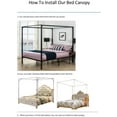 thumbnail image 6 of CAILDANL 4 Corners Post Pink Canopy Bed Curtain for Girls & Adults - Cute Cozy Drape Square Netting for Twin Bed - 4 Opening 45" W x 80" L Mosquito Net, 6 of 8
