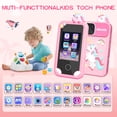 thumbnail image 3 of YTKUS Kids Smart Phone for Girl Kids Toys Cell Phone with 2.8" Touchscreen 16 Learning Games Dual Camera Music Player, 32G SD Card Christmas Birthday Gifts,Pink, 3 of 8