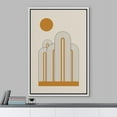 thumbnail image 2 of IDEA4WALL Framed Canvas Print Black & Yellow Line Art Illusions Geometric Shapes & Circle Wall Art Abstract Mid-Century Colorful Artwork for Living Room, Bedroom, Office - White 16"x24", 2 of 5