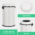 thumbnail image 5 of Stainless Steel Trash Can,Heavy Duty Brushed Kitchen Garbage Can,Hands-Free Step Pedal Bin for Home,Office,Bathroom,17 Gallon/65 Liter, 5 of 6