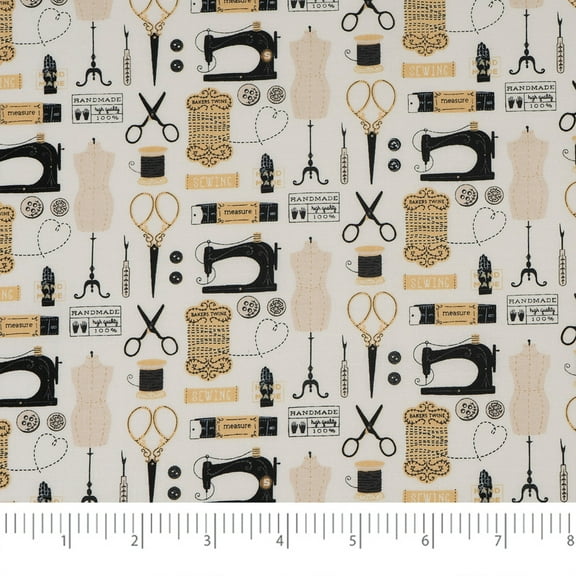 Singer Fabric, 100% Cotton, Sewing & Crafting, 44" Wide, Singer Sewing Tools, Cut by Yard