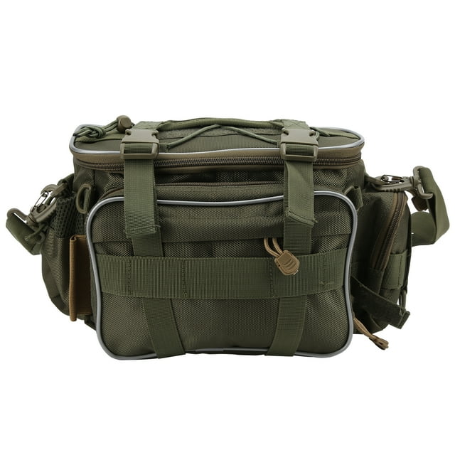 Riñonera de pesca Bolsa de hombro, Bolsa multifunción para aparejos de pesca Bolsa de pesca multifunción Riñoneras de hombro para pesca Rendimiento probado Jadeshay A