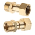 thumbnail image 5 of Pressure Washer Adapter - Brass M22 Male Female Connector, 360° Swivel Anti-Kink Fitting for Car Wash Garden Hose (Gold), 5 of 6