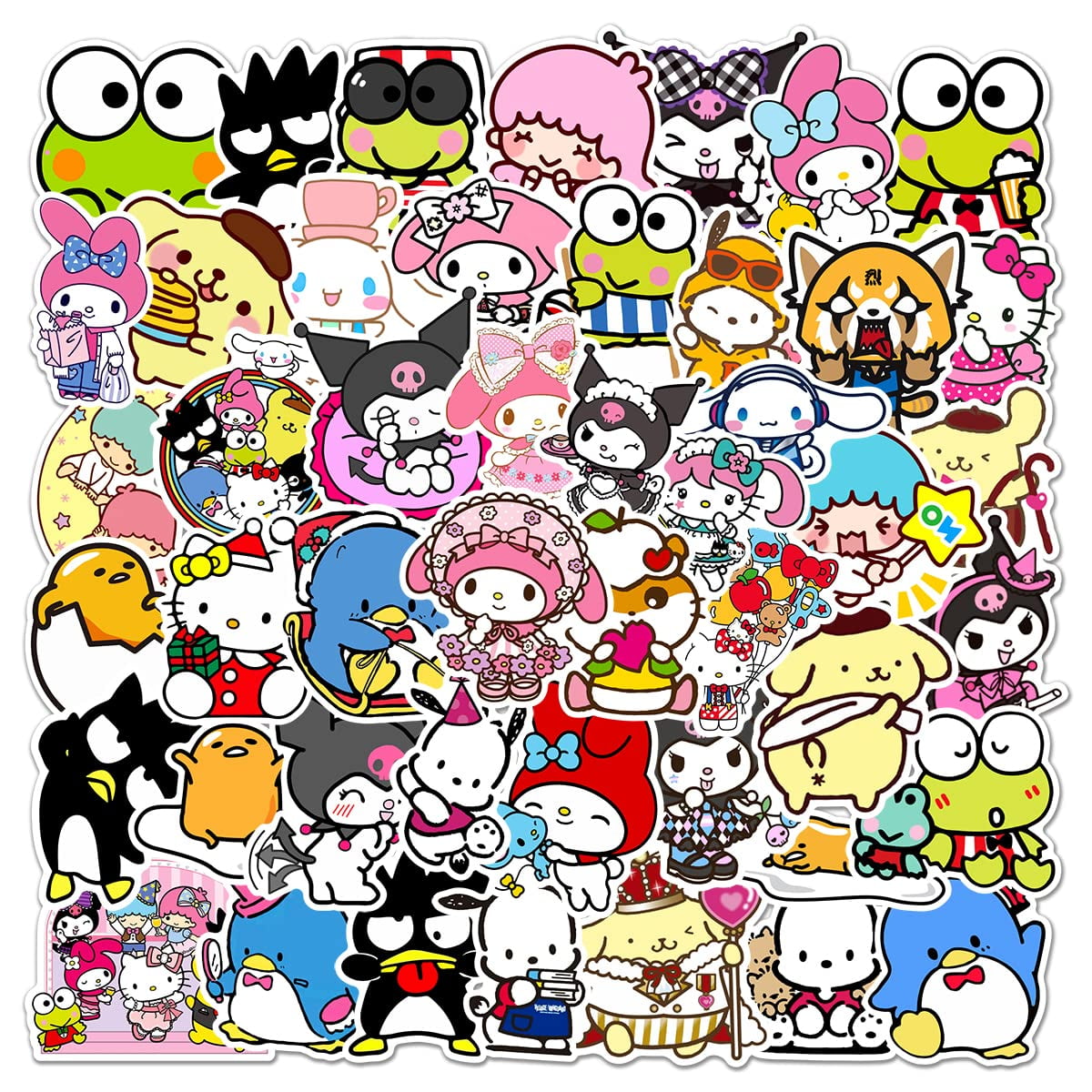 50PCS Kawaii Stickers, Cute Japanese Cartoon Sticker Vinyl Sticker