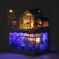 thumbnail image 3 of Casa ñecas miniatura con muebles, de casa ñecas de madera DIY, habitación creativa para regalo de San Valentín- Seaside SM SunniMix Casa de muñecas artesanales, 3 of 7