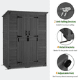 thumbnail image 6 of MCombo Large Outdoor Storage Shed with 6 Shelves, Outside Tool Wooden Storage Cabinet, 1738, 6 of 7