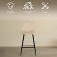 thumbnail image 3 of Ilios Innova | Juego de 4 Sillas Altas de Bar Candina Beige con Estructura Metálica Negra, Diseño Moderno y Elegante para Barra de Cocina, Comedor o Restaurante, 3 of 9