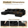 thumbnail image 6 of bokifol 156" Oversized U Shape Modular Sectional Sofa with Movable Ottomans,Modern Sectional Sofa for Living Room,Apartment,Office(Black), 6 of 16