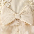 thumbnail image 6 of Baby Onesies Girl Baby Girl Clothes Infant Summer Outfits Cute Sweet Bow Print Mesh Ruffle Sleeveless Romper Headband Set, 6 of 7