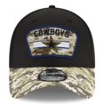 thumbnail image 2 of Men's New Era Black/Camo Dallas Cowboys 2021 Salute To Service 39THIRTY Flex Hat, 2 of 5