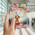 thumbnail image 4 of Happy Birthday to Dachshund Kitten Party Balloons Cake Travel Passport Wallet Wiener Dog Lover Gifts Idea PU Leather Passport Holder Cover - 00027, 4 of 5