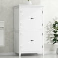 thumbnail image 4 of Elegant Bathroom Floor Storage Cabinet, Bathroom Storage Unit, Freestanding Cabinet with 4 Doors, 4 of 7