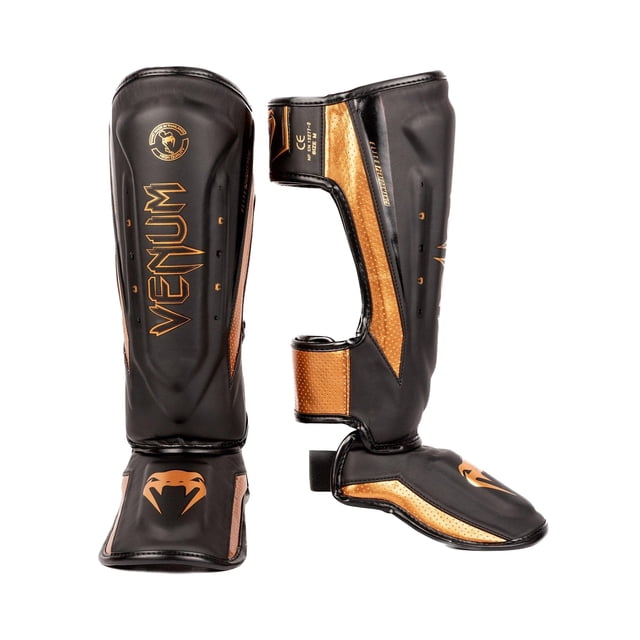 Espinilleras Venum Elite Evo Negro Bronce XL