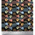 thumbnail image 1 of Soimoi Cotton Voile Fabric Cute Elephant Kids Print Fabric by Yard 56 Inch Wide, 1 of 1