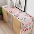 thumbnail image 4 of Pink Valentine's Day Table Runner - 48 Inch Long, Kitchen Dining Table Runner Dresser Scarves, Roses Romantic Art Spring Floral Farmhouse Decor for Coffee Tables Wedding Party Banquet, 4 of 8
