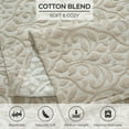 thumbnail image 5 of Superior Vineyard Cotton Blend Matelasse Coverlet, Throw, Beige, 5 of 9