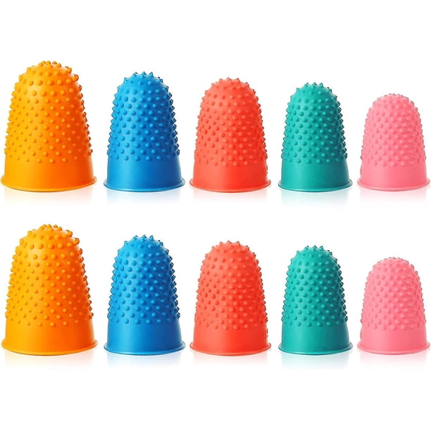 Puntas de dedos de goma Dedales de goma de oficina Pinza de dedal de silicona Grueso Protector de dedos reutilizable Punta de dedo con una caja para contar dinero Coll LingWen 8390606059888