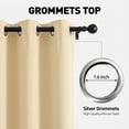 thumbnail image 3 of Beige Blackout Curtains, 52 x 72 inch Drapes Set of 2 Panels, Thermal Insulated Room Darkening Curtains for Bedroom Living Room, Privacy Protection&Noise Reduce, 3 of 7