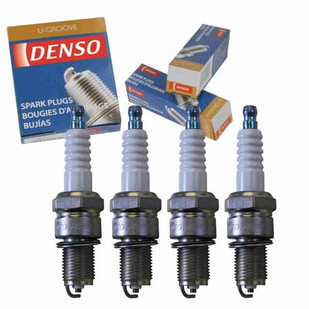 4 pc DENSO 3018 Standard U-Groove Spark Plugs for 003 159 11 03 003 159 27 03 003 159 29 03 J3189066 W16EP-U Ignition Wire Secondary Fits select: 1985-1986 JEEP GRAND WAGONEER